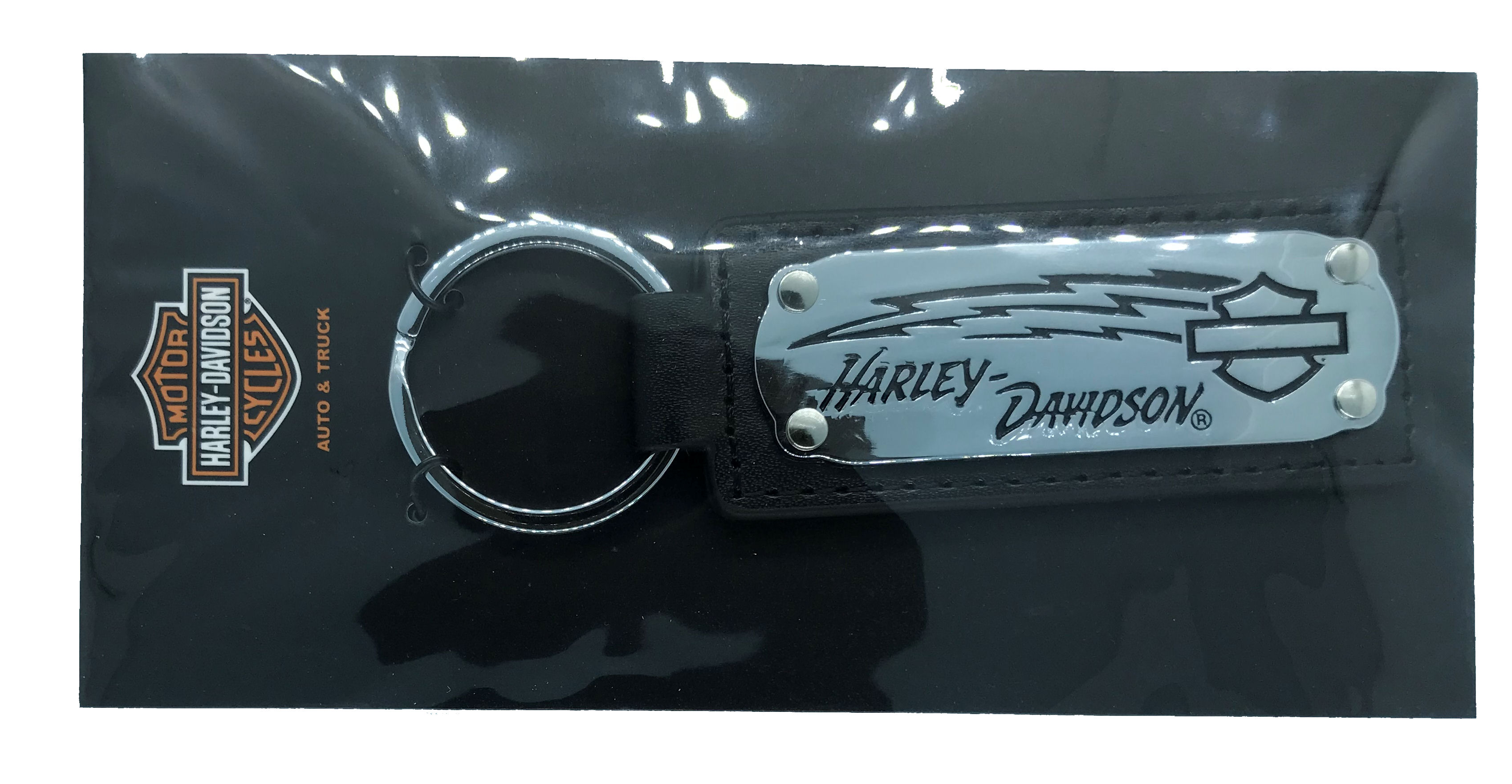 Harley Davidson Faux Leather Keyring